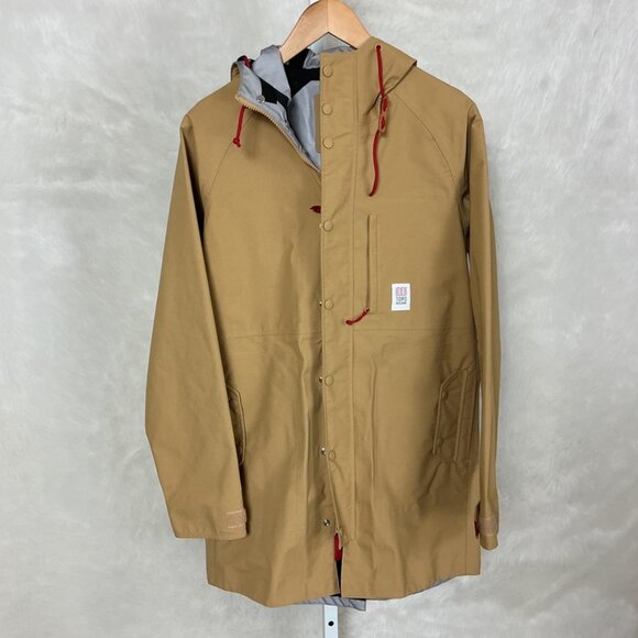 Topo Designs Other - Topo Designs Mens Beige Tan 3L Tech Trench Rain Coat Raincoat S
